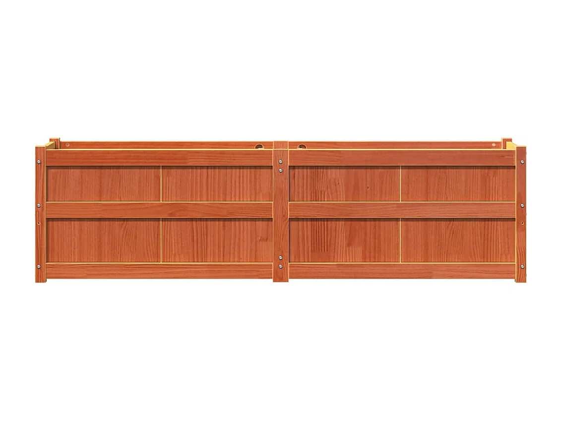 Jardinière marron 180x50x50 bois de pin massif