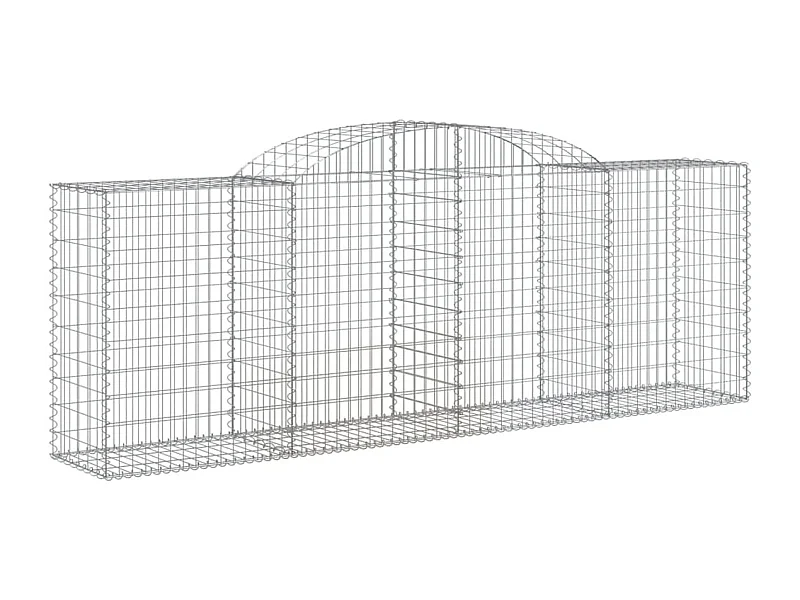 Panier de gabions arqué 300x50x100-120 Fer galvanisé