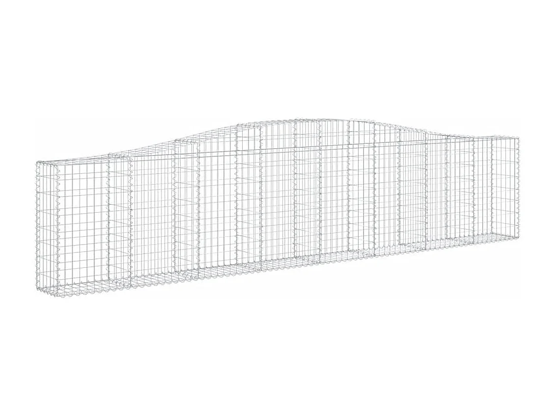 Paniers à gabions arqués 15 pcs 400x30x80-100 Fer galvanisé