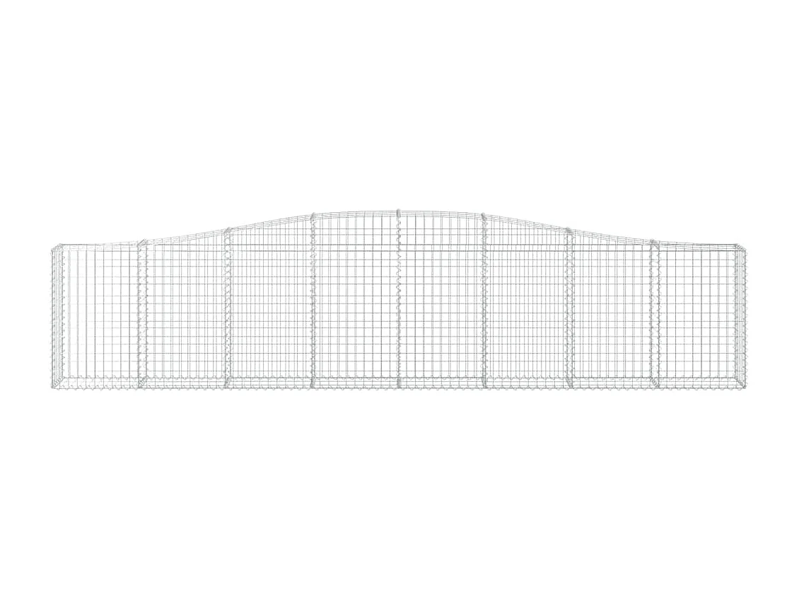 Paniers à gabions arqués 15 pcs 400x30x80-100 Fer galvanisé
