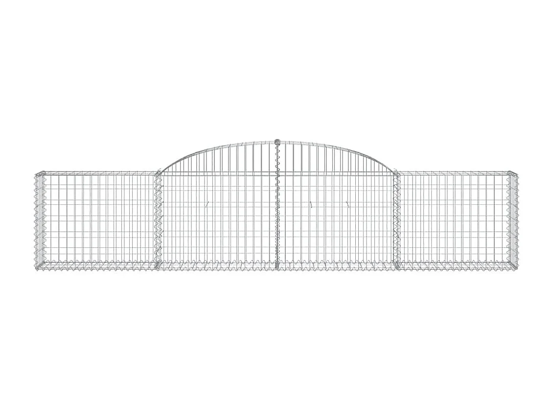 Paniers à gabions arqués 12 pcs 300x30x60-80 Fer galvanisé