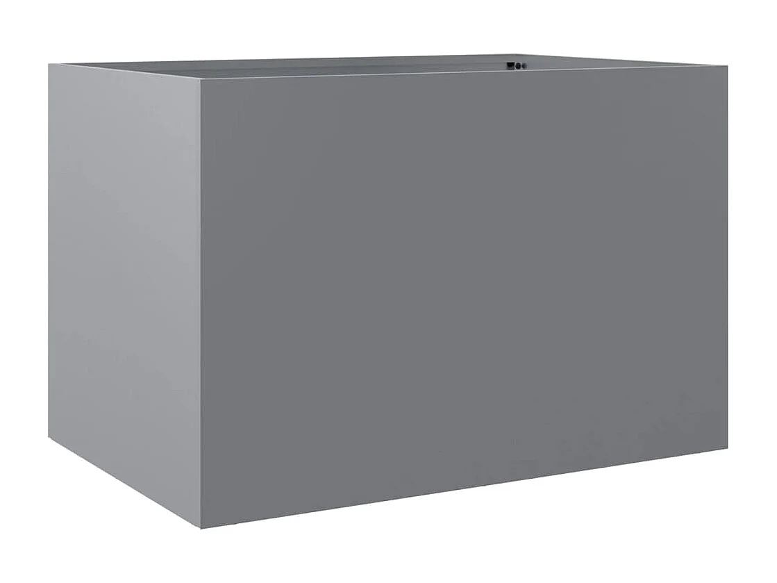 Jardinière argenté 62x47x46 acier galvanisé
