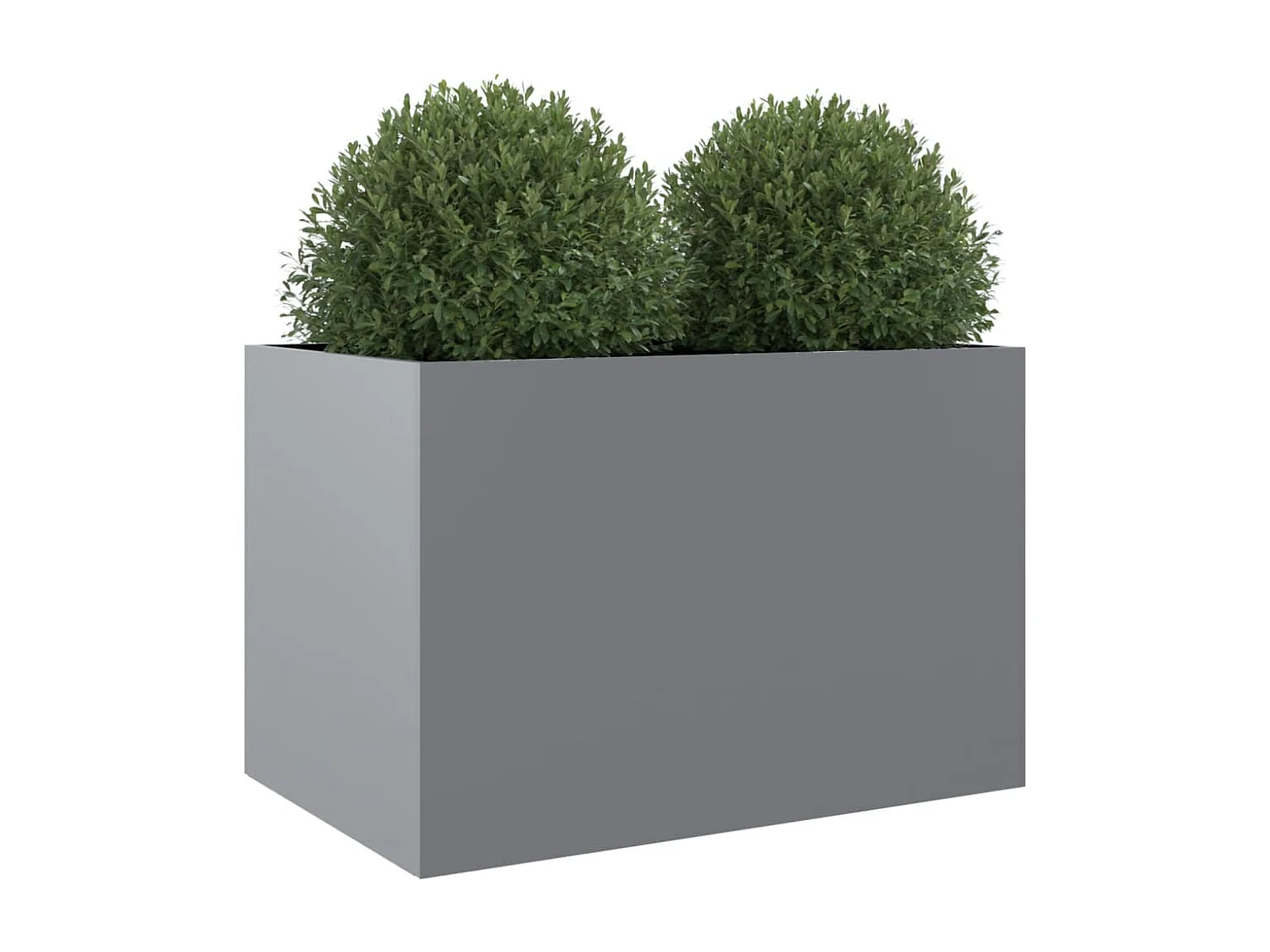 Jardinière argenté 62x47x46 acier galvanisé