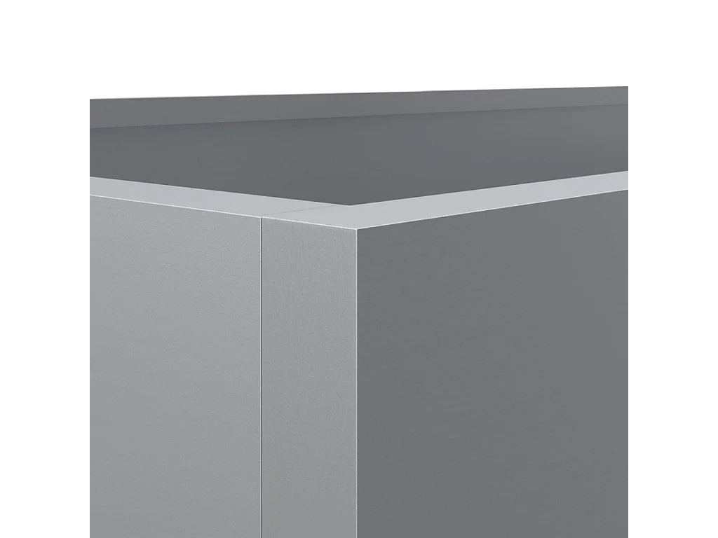 Jardinière argenté 62x47x46 acier galvanisé