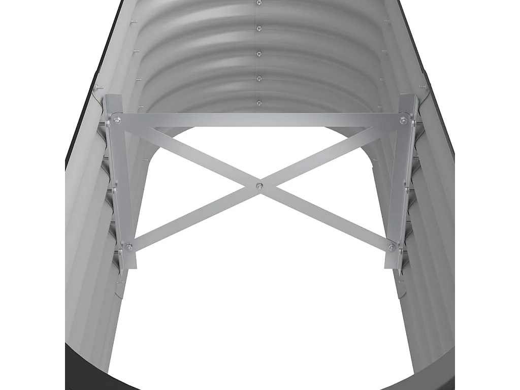 Jardinière Acier enduit de poudre 114x40x36 Anthracite