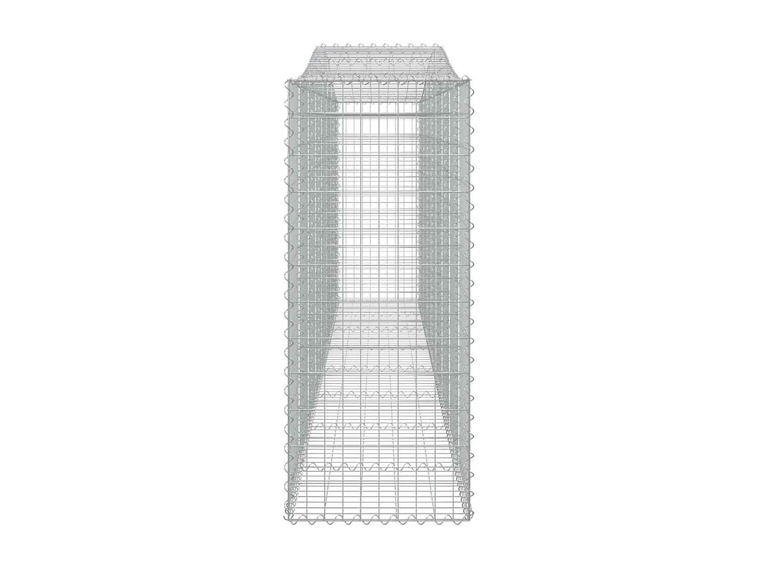Paniers à gabions arqués 2 pcs 400x50x120-140 Fer galvanisé
