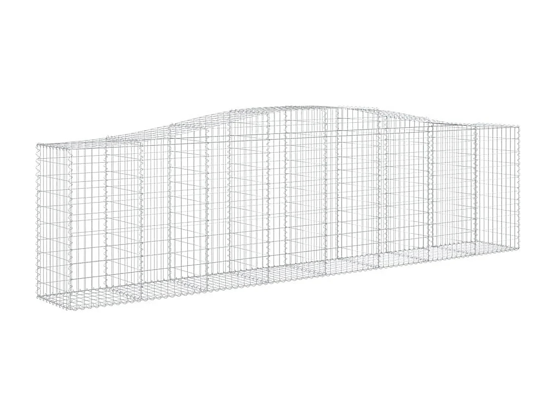 Paniers à gabions arqués 4 pcs 400x50x100-120 Fer galvanisé
