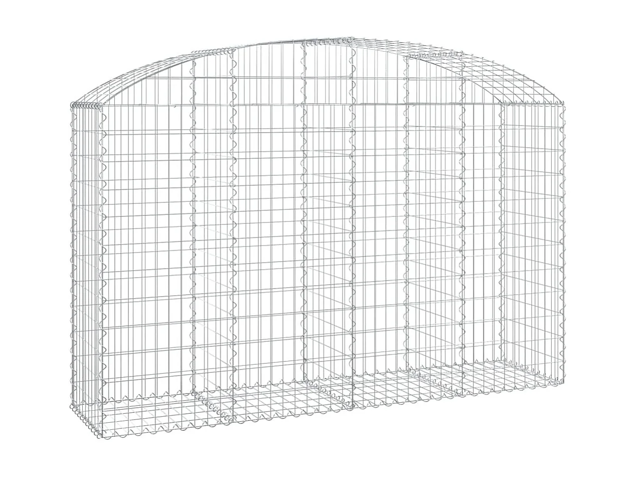 Panier de gabions arqué 200x50x120-140 Fer galvanisé