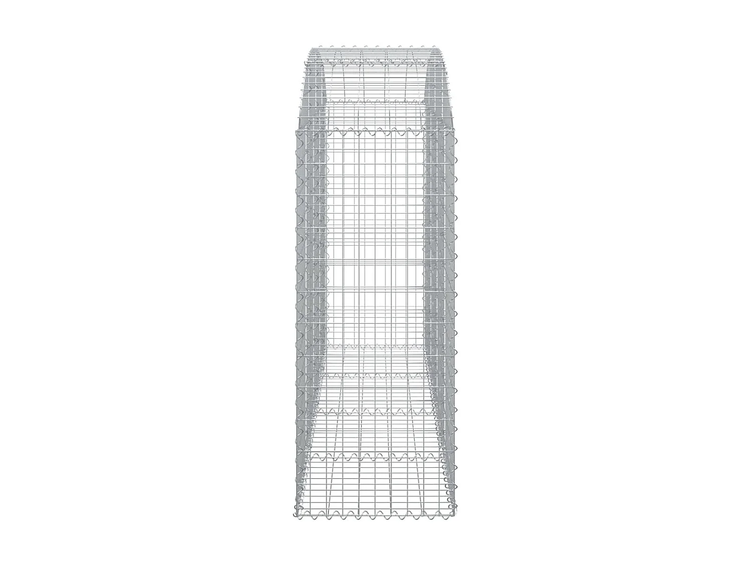 Panier de gabions arqué 200x50x120-140 Fer galvanisé
