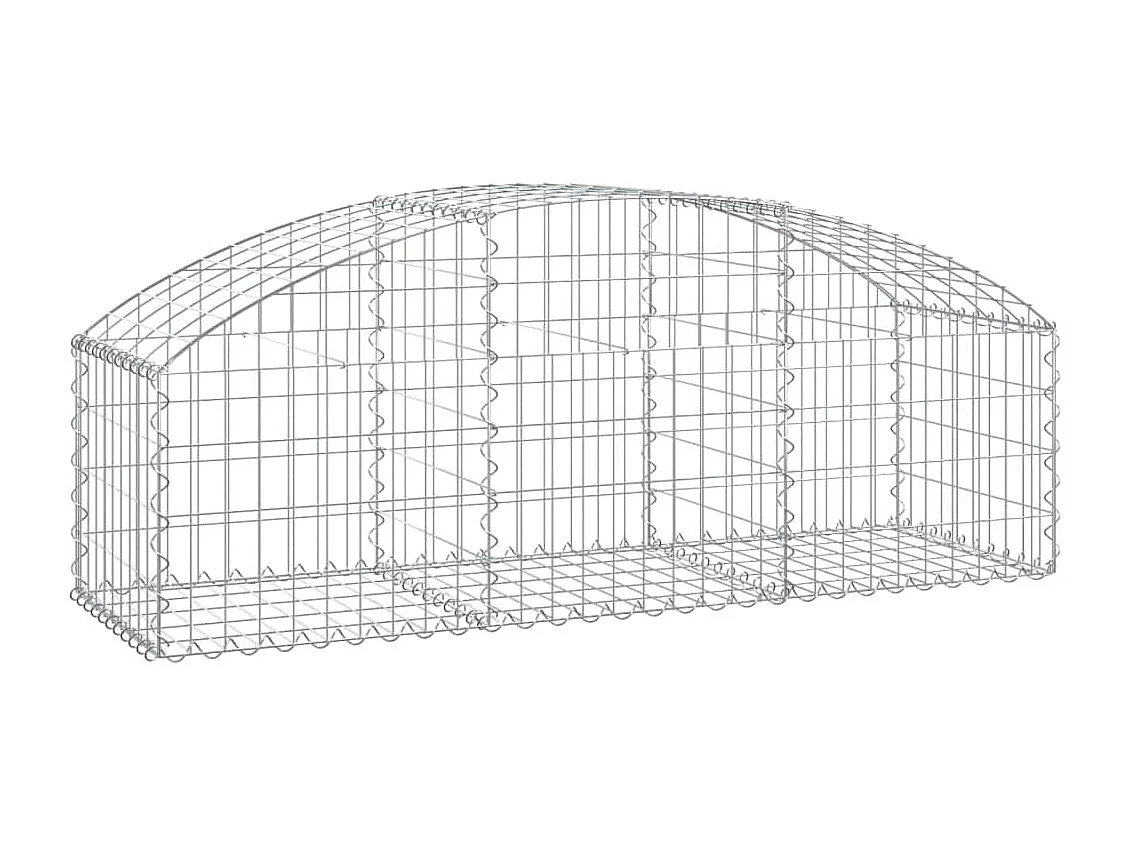 Panier de gabions arqué 150x50x40-60 Fer galvanisé