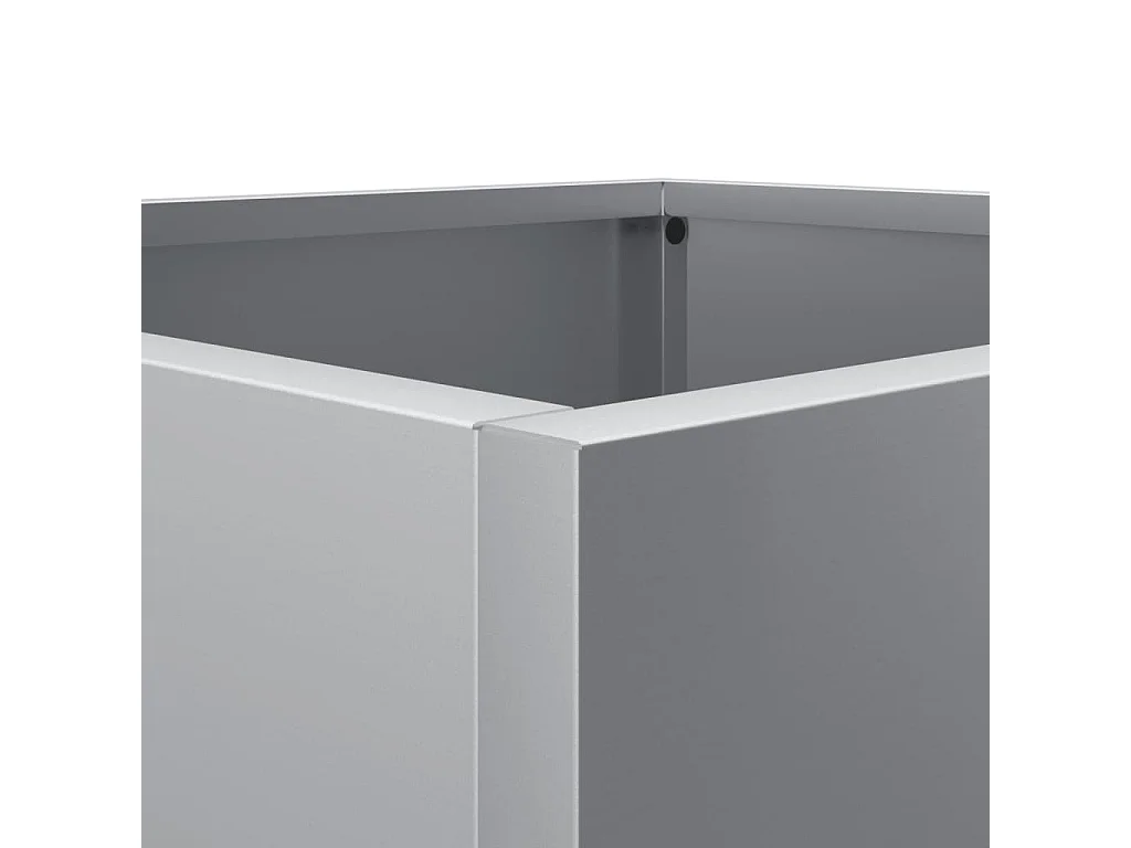 Jardinières 2 pcs argenté 32x30x29 acier galvanisé