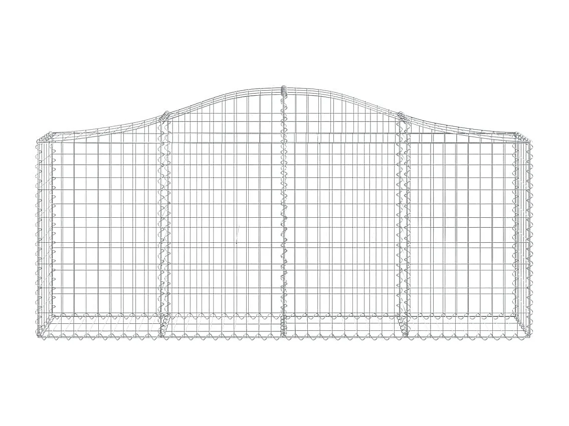 Paniers à gabions arqués 13 pcs 200x30x80-100 Fer galvanisé