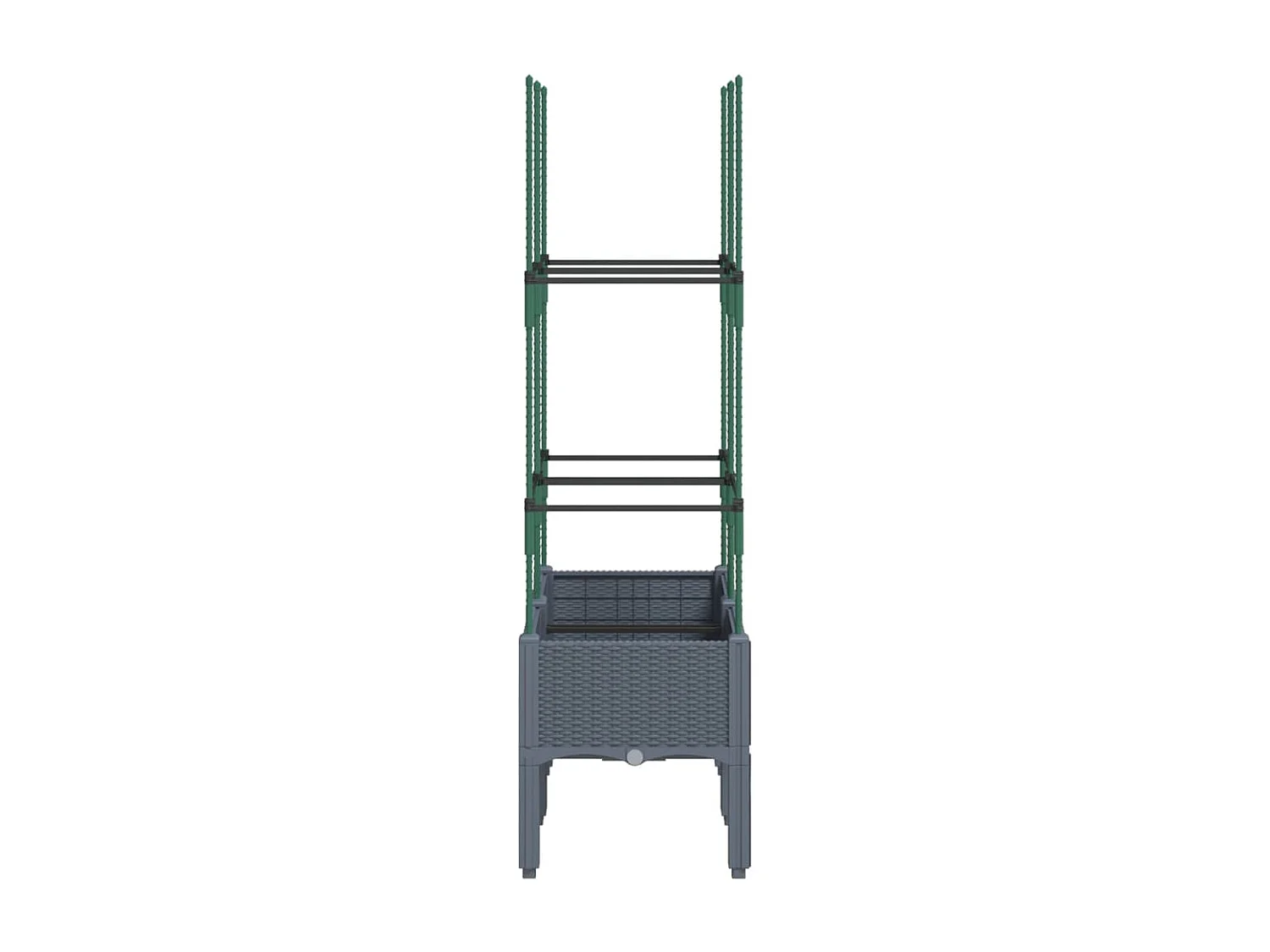 Jardinière avec treillis gris 80x40x142,5 PP