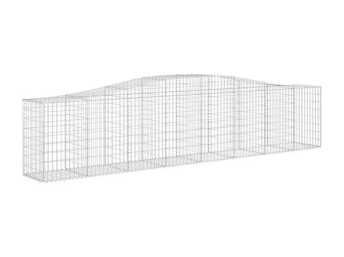 Paniers à gabions arqués 10 pcs 400x50x80-100 Fer galvanisé
