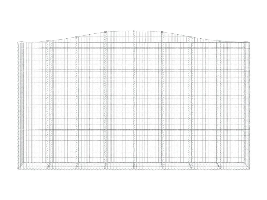Panier de gabions arqué 400x50x220-240 Fer galvanisé