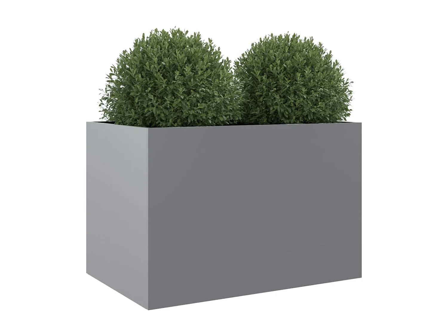 Jardinière argenté 62x40x39 acier galvanisé