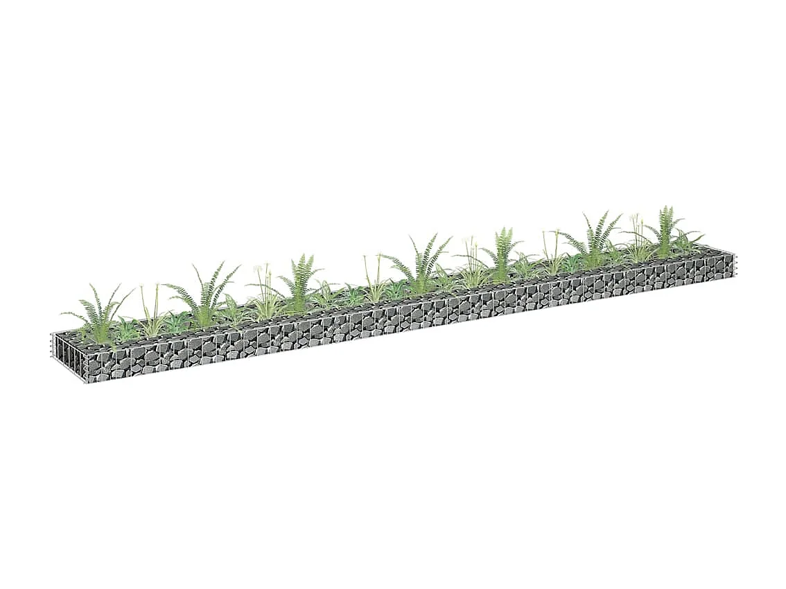 Jardinière à gabion Acier galvanisé 270x30x10