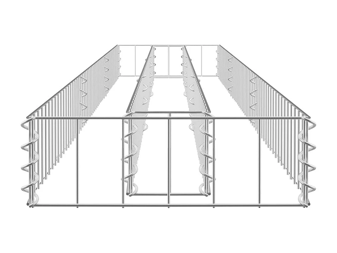 Jardinière à gabion Acier galvanisé 270x30x10