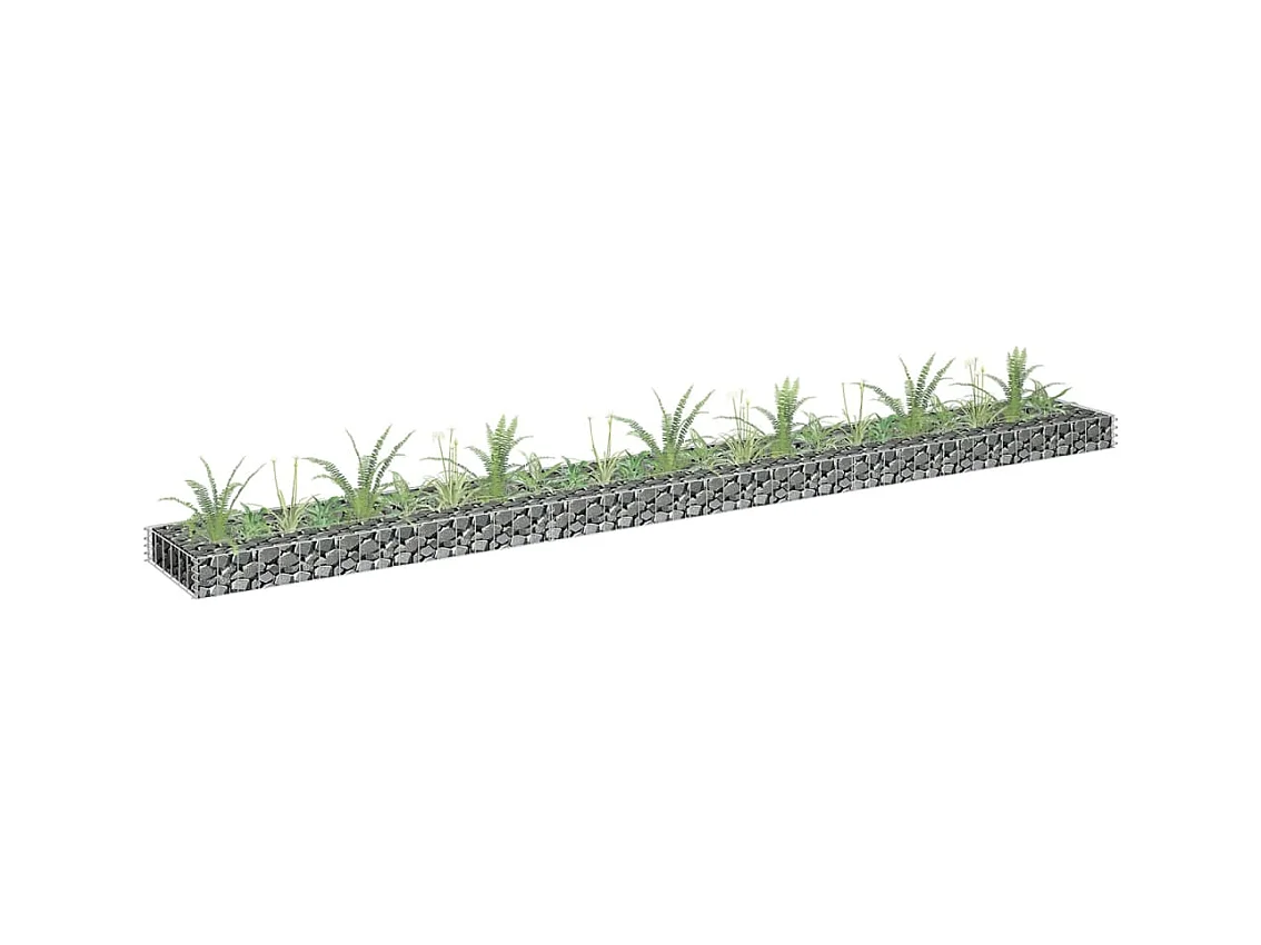 Jardinière à gabion Acier galvanisé 270x30x10