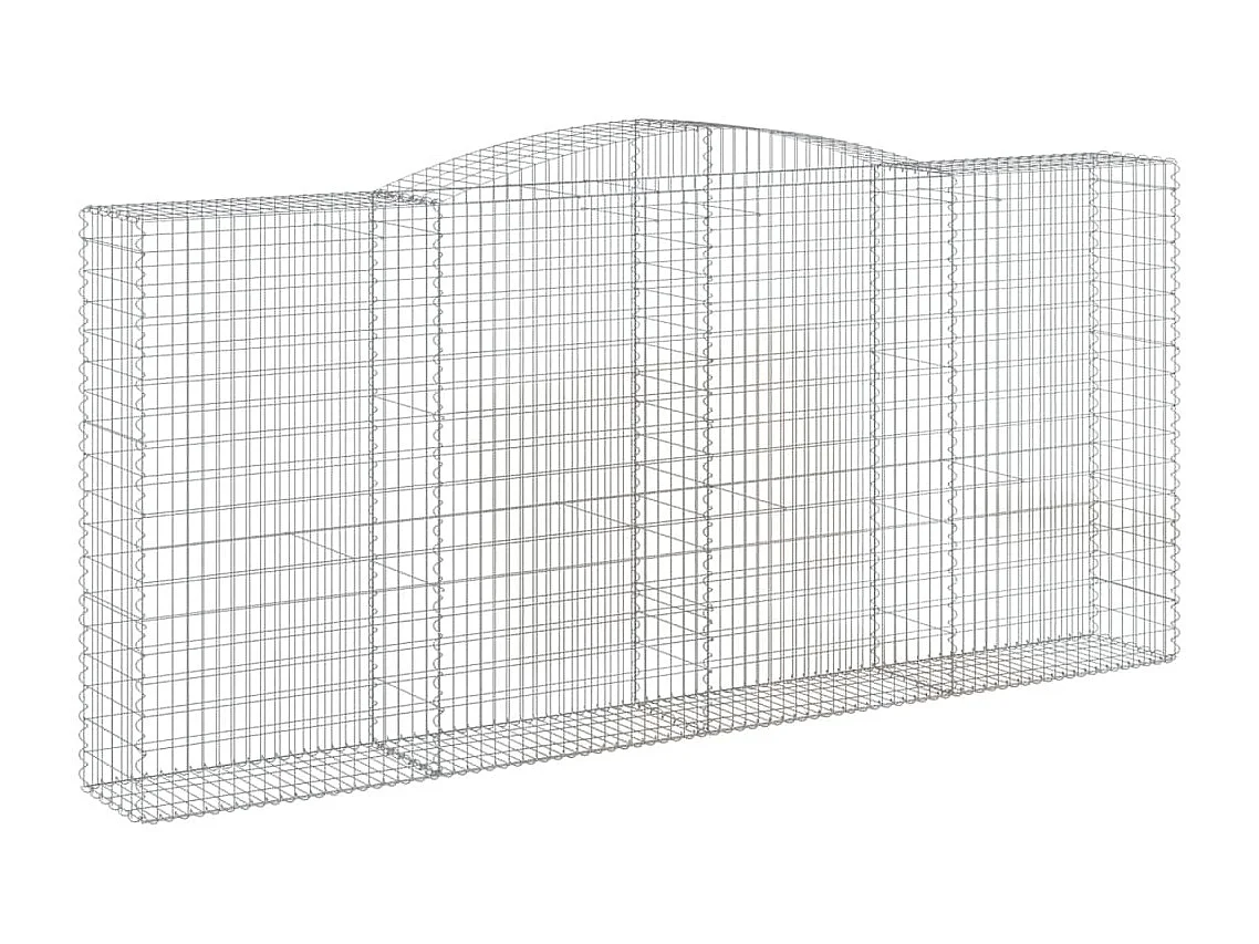Panier de gabions arqué 400x50x180-200 Fer galvanisé