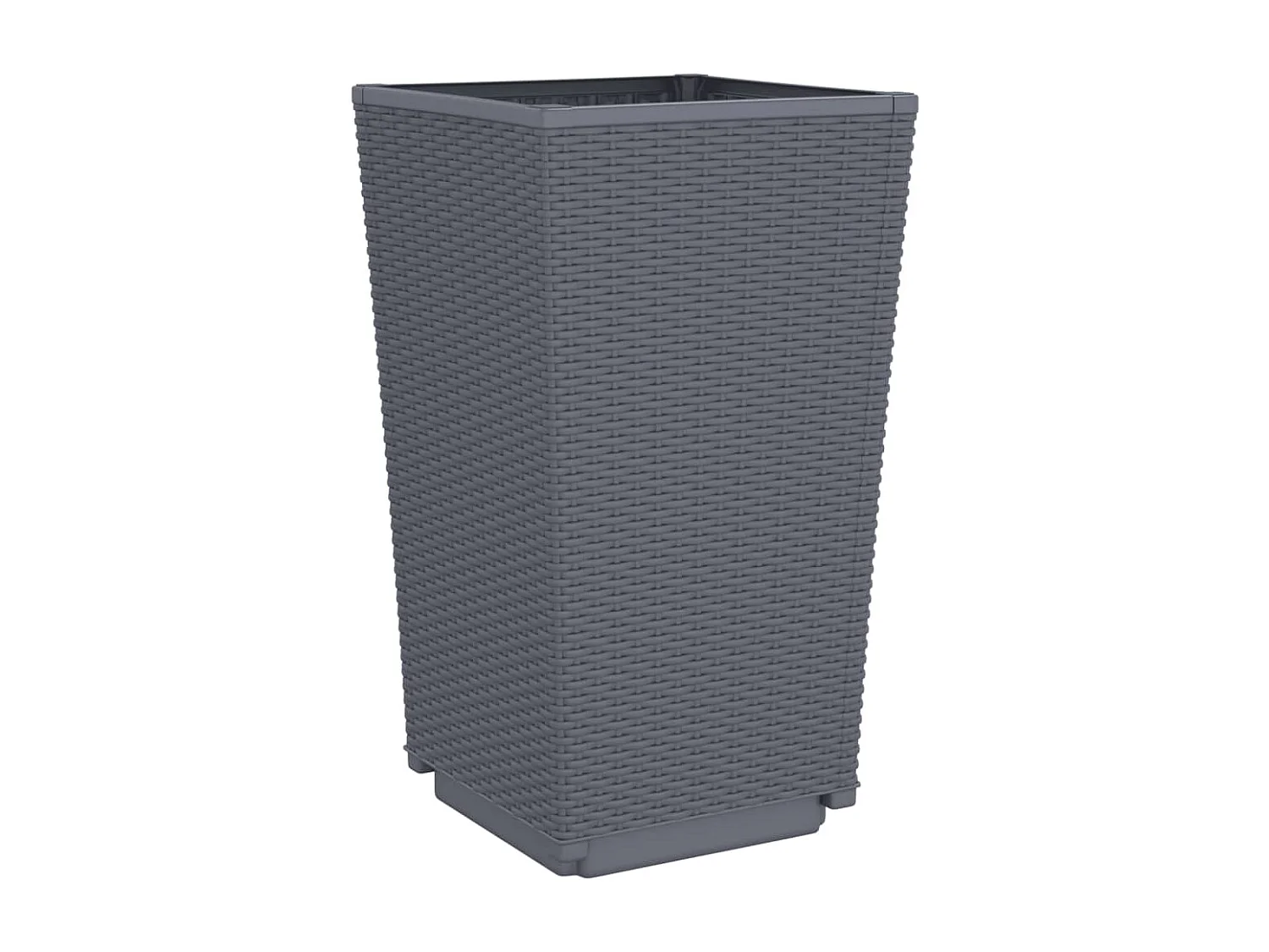 Jardinières 4 pcs gris 32,5x32,5x57 polypropylène