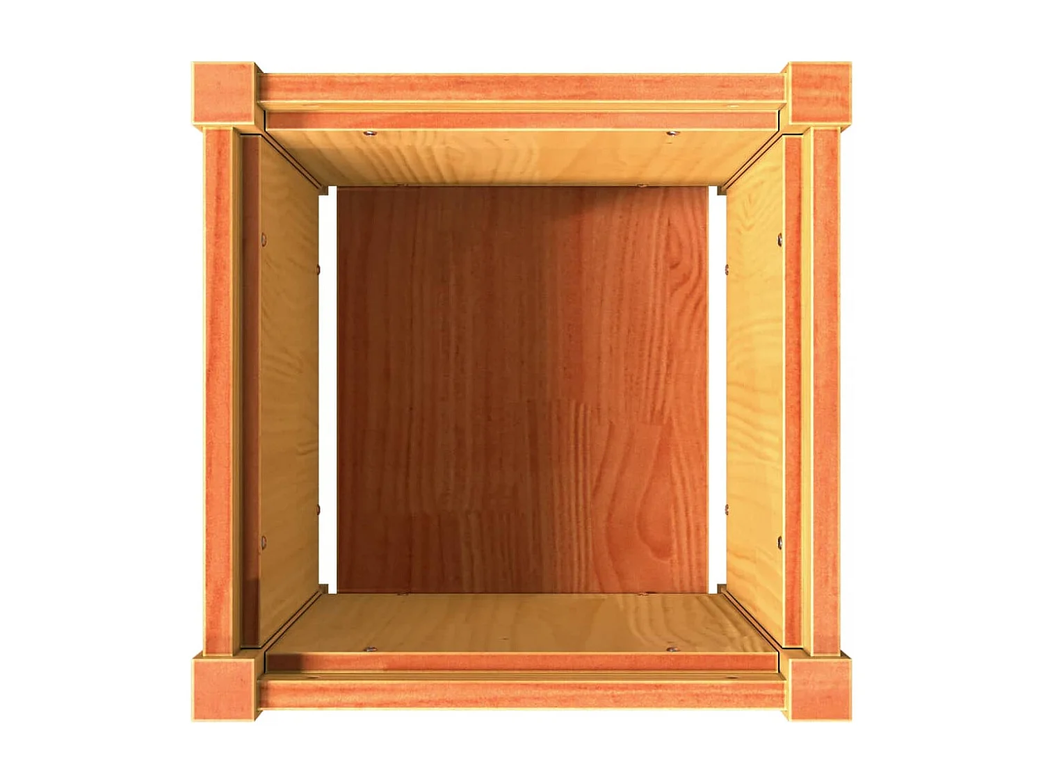 Jardinière marron 40x40x40 bois de pin massif