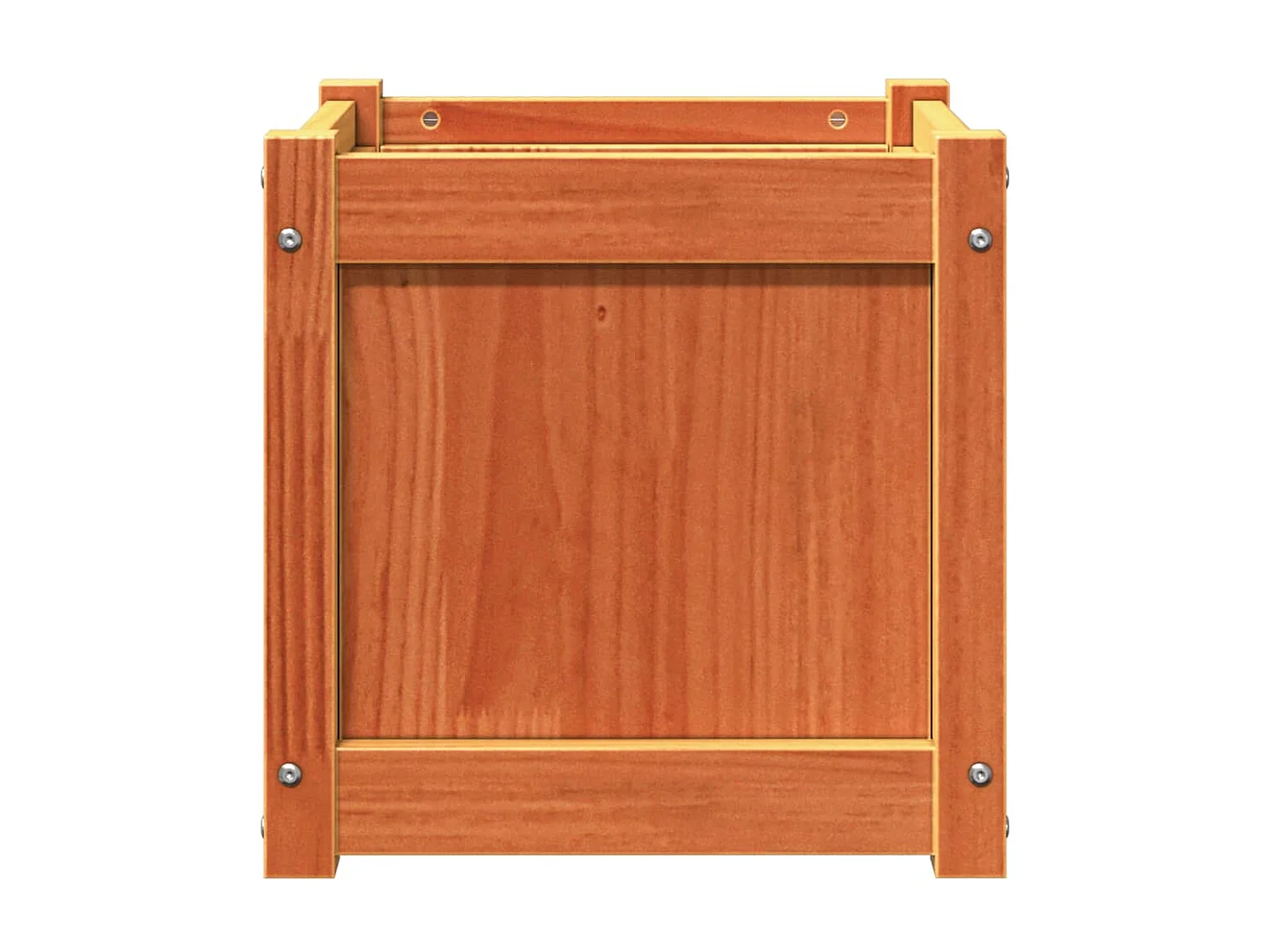 Jardinière marron 40x40x40 bois de pin massif