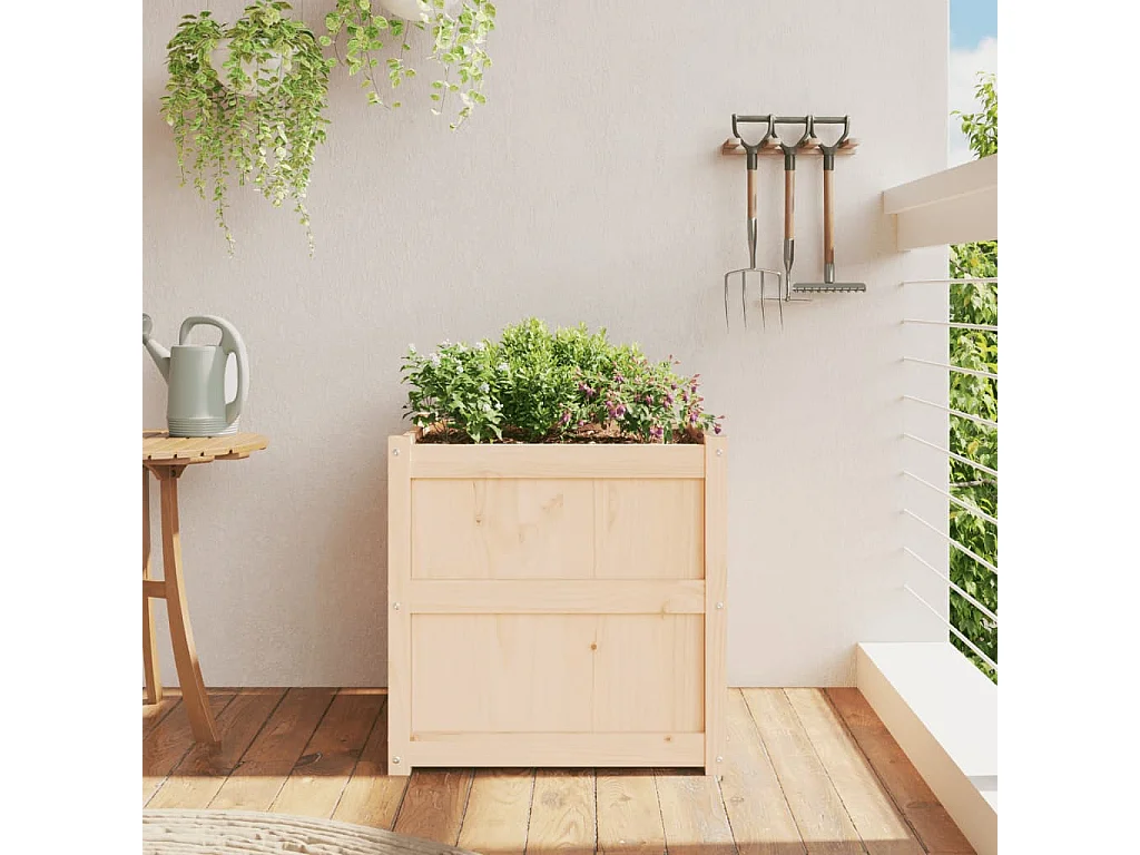 Jardinière d'extérieur 60x60x60 bois de pin massif