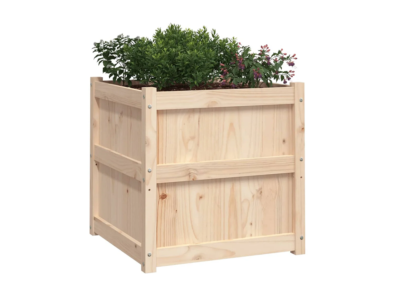Jardinière d'extérieur 60x60x60 bois de pin massif