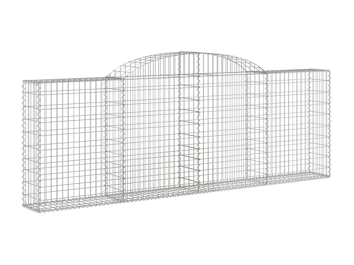 Paniers à gabions arqués 5 pcs 300x30x100-120 fer galvanisé