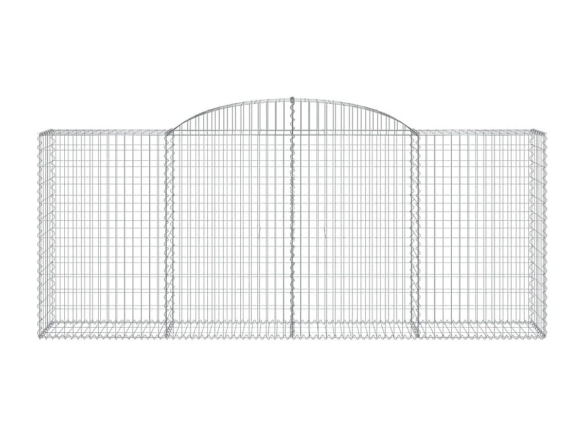 Paniers à gabions arqués 11 pcs 300x50x120-140 fer galvanisé