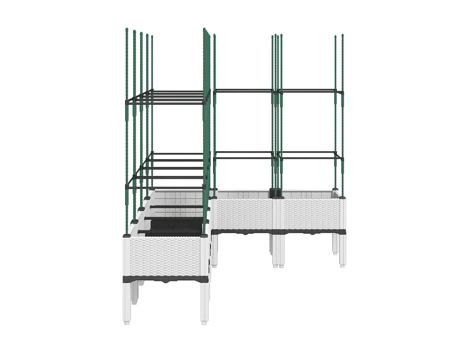 Jardinière avec treillis blanc 160x120x142,5 PP