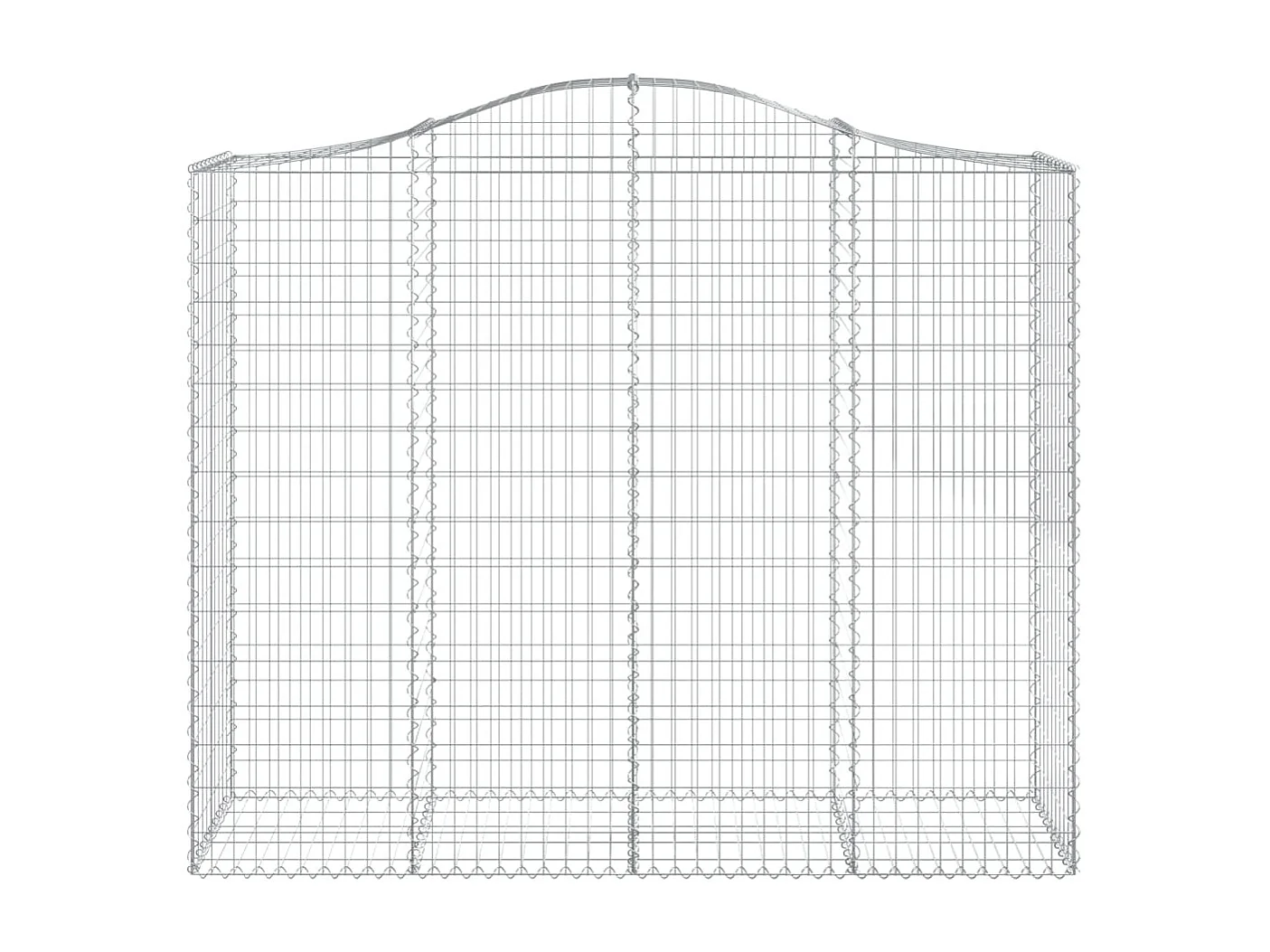 Paniers à gabions arqués 2 pcs 200x50x160-180 Fer galvanisé