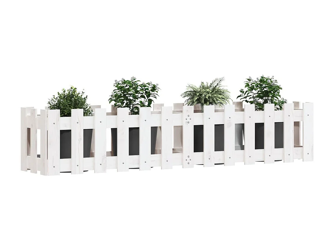 Lit surélevé de jardin design de clôture 150x30x30 pin massif