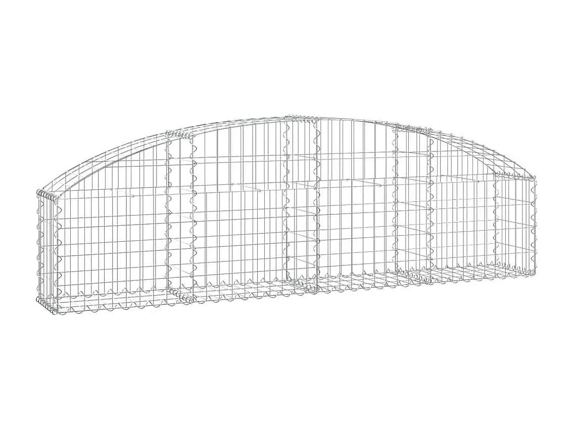 Panier de gabions arqué 200x30x40-60 Fer galvanisé