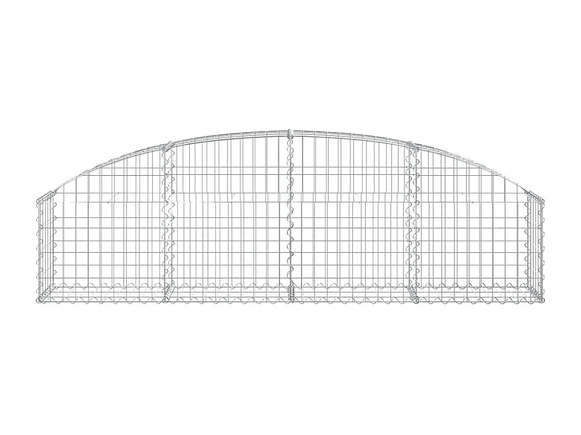Panier de gabions arqué 200x30x40-60 Fer galvanisé