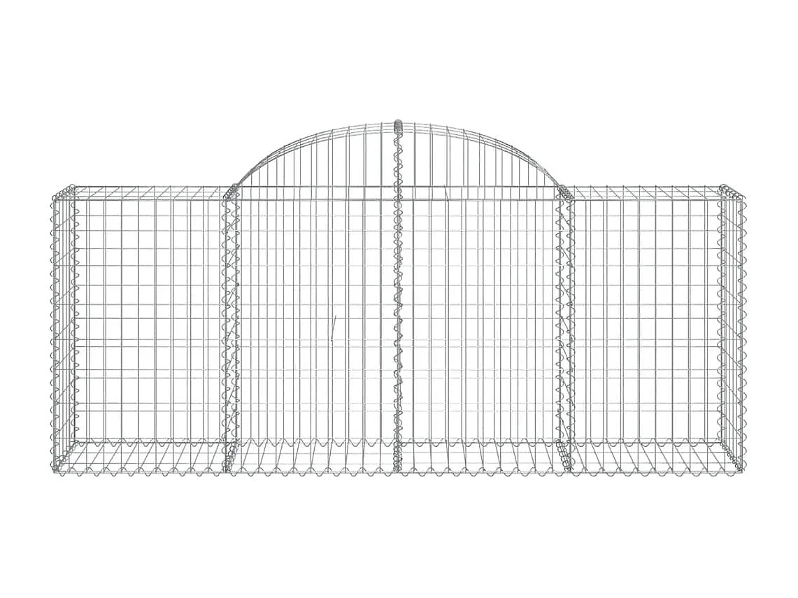 Paniers à gabions arqués 25 pcs 200x50x80-100 Fer galvanisé