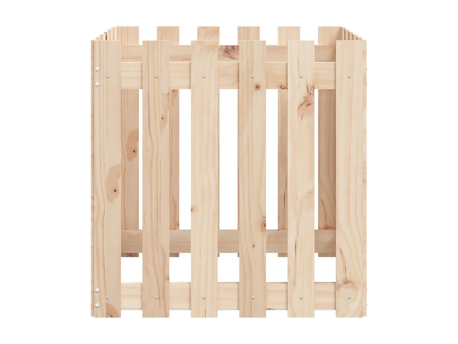 Jardinière avec design de clôture 60x60x60 pin massif
