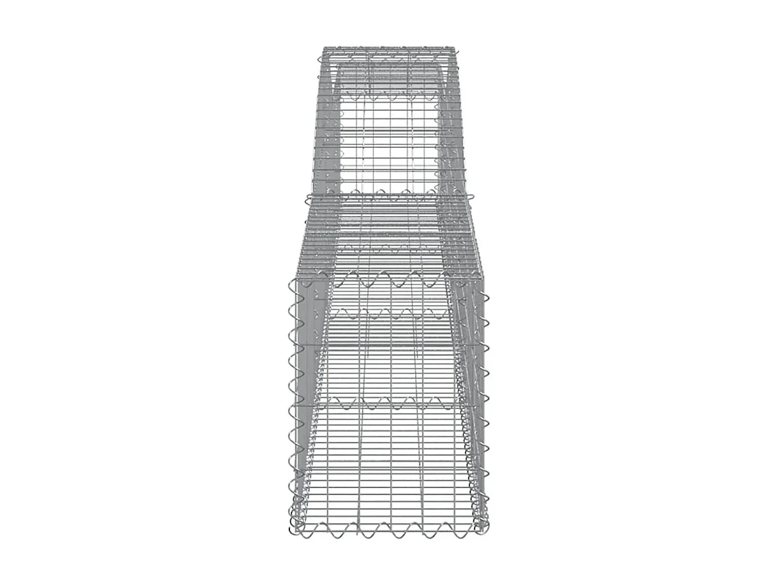 Paniers à gabions arqués 5 pcs 400x30x40-60 Fer galvanisé