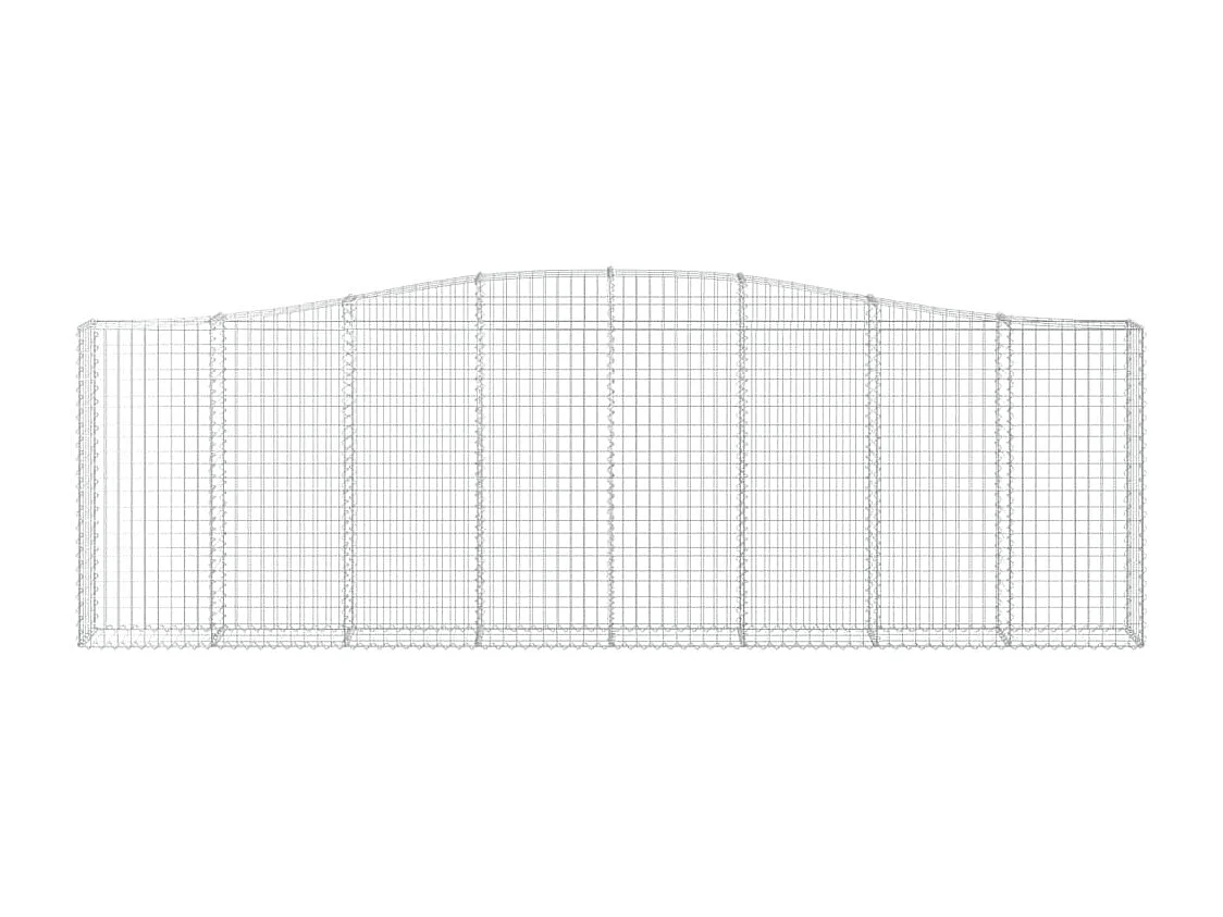 Paniers à gabions arqués 5 pcs 400x30x120-140 Fer galvanisé