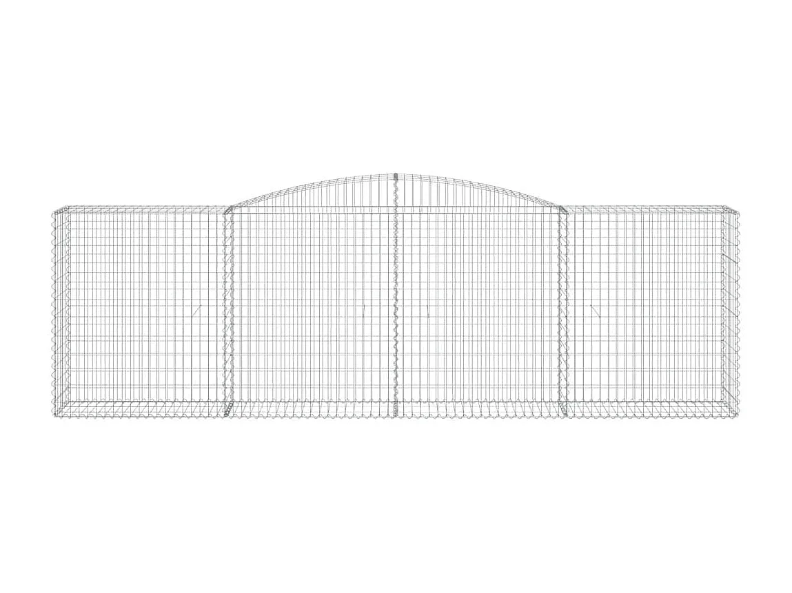 Paniers à gabions arqués 3 pcs 400x50x120-140 Fer galvanisé