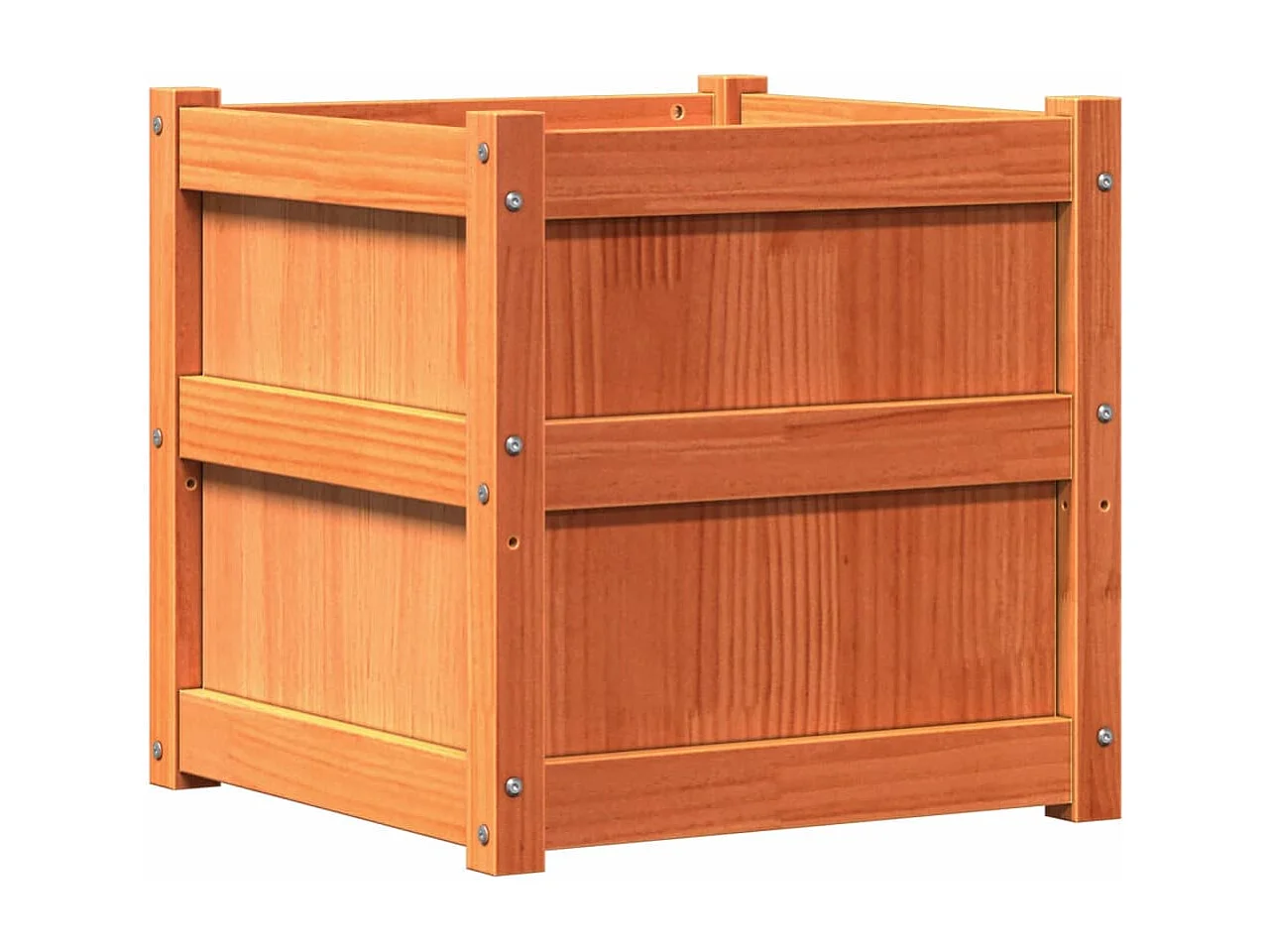 Jardinières 2 pcs marron bois de pin massif