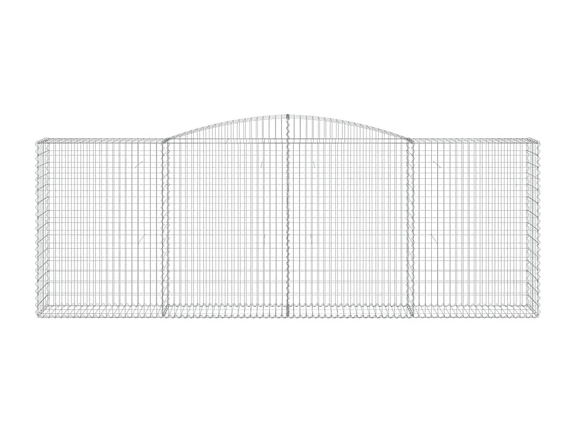 Paniers à gabions arqués 6 pcs 400x50x140-160 Fer galvanisé