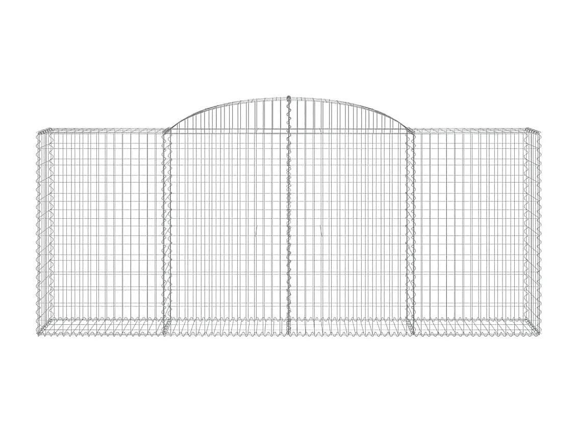 Paniers à gabions arqués 5 pcs 300x50x120-140 fer galvanisé