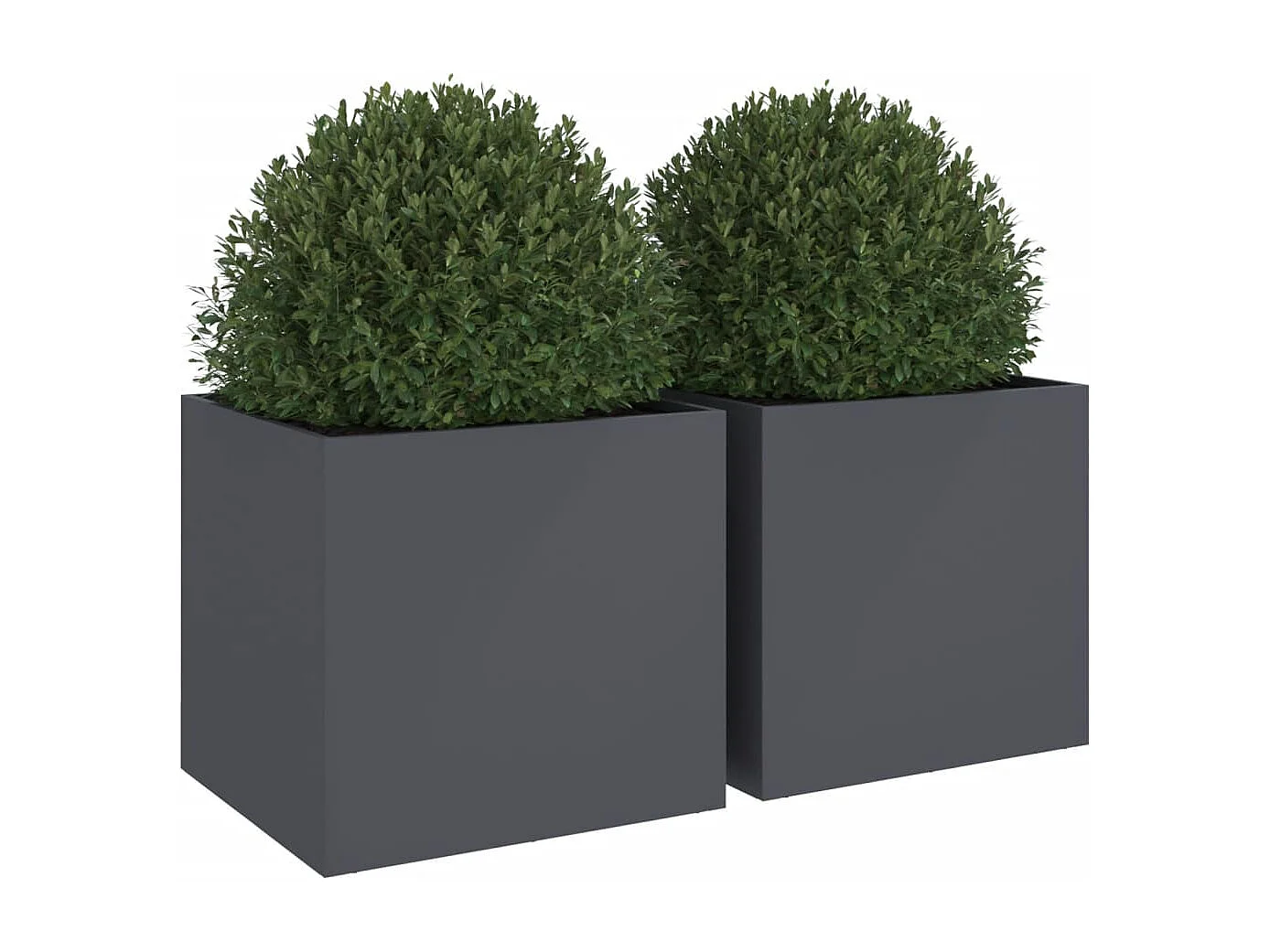 Jardinières 2 pcs anthracite 49x47x46 acier laminé à froid
