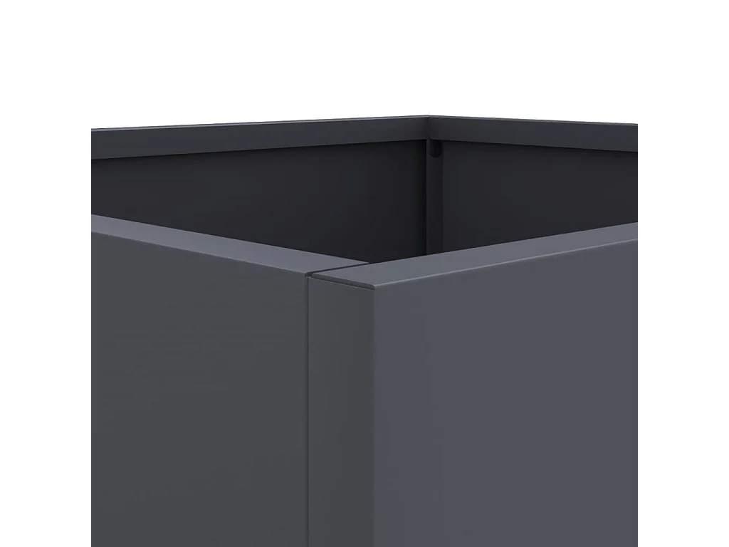 Jardinières 2 pcs anthracite 49x47x46 acier laminé à froid