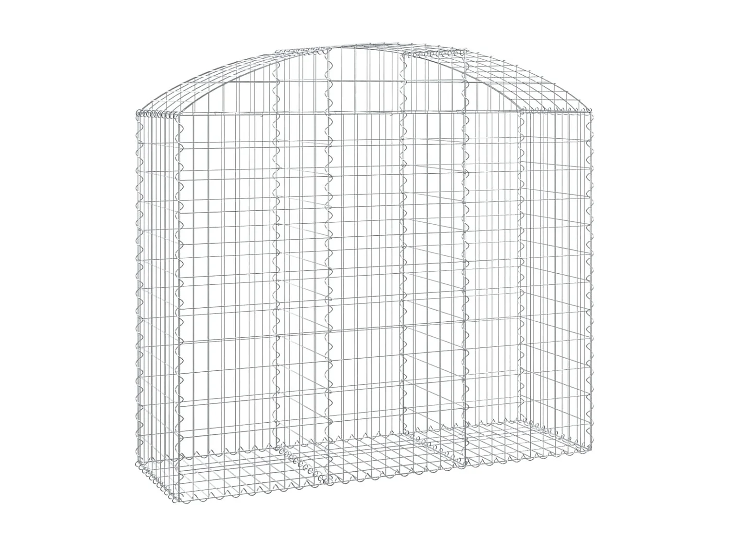 Panier de gabions arqué 150x50x120-140 Fer galvanisé