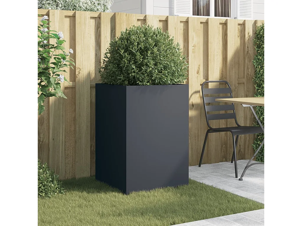 Jardinière anthracite 52x48x75 acier laminé à froid