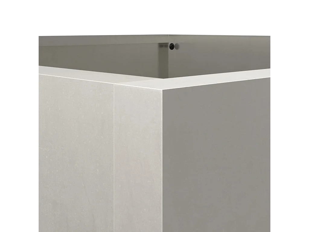 Jardinière argenté 52x48x75 acier inoxydable