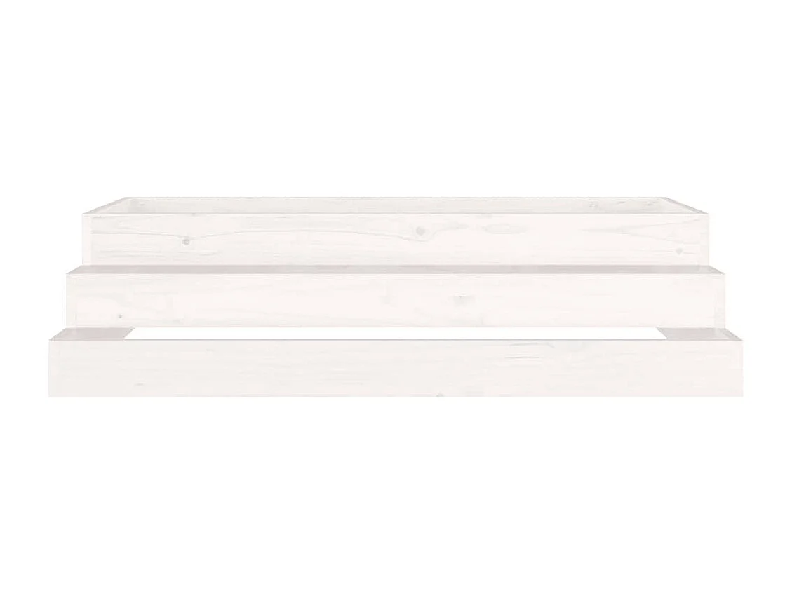 Jardinière Blanc 110x110x27 Bois massif de pin